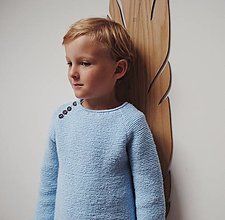 Detské oblečenie - Ručne pletený pulóver "Simon" (4-6 rokov) - 13729729_