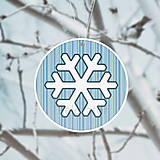 Dekorácie - (s)Nežné vianočné ozdoby snehová vločka - 13731410_