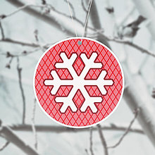 Dekorácie - (s)Nežné vianočné ozdoby snehová vločka (mriežka) - 13731414_