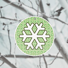 Dekorácie - (s)Nežné vianočné ozdoby snehová vločka (ornament) - 13731426_