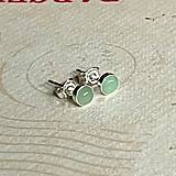 Náušnice - Natural Green Aventurine Ag925 Earrings / Strieborné napichovačky so zeleným aventurínom - 13733702_