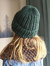 Čiapky, čelenky, klobúky - objemná čiapka na zimu LESNÁ - 13738087_