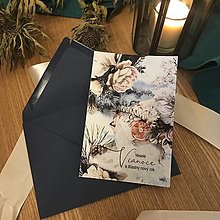 Papiernictvo - Vianočná karta Christmas Dream Navy (Vianočný balíček) - 13739878_