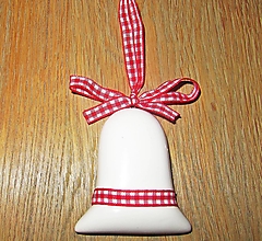 Polotovary - Vianočný zvonček - keramika - 13736349_