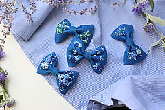 Detské doplnky - Vyšívané mašličky Čučoriedka ♡ (Lesné plody) - 13737216_