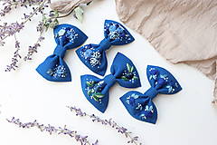 Detské doplnky - Vyšívané mašličky Čučoriedka ♡ (Lesné plody) - 13737231_