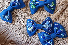 Detské doplnky - Vyšívané mašličky Čučoriedka ♡ (Lesné plody) - 13737232_