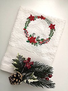 Úžitkový textil - Vianočný +monogram - 13740475_