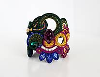 Náramky - Šujtášový soutache náramok Frida v jesenných farbách - 13742788_