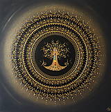 Mandala STROM ŽIVOTA (gold-black) 60 x 60