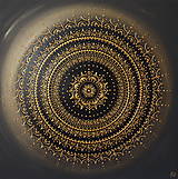 Obrazy - Mandala ÚSPECH A HOJNOSŤ (gold-black) 60 x 60 (80 x 80 cm) - 13742132_