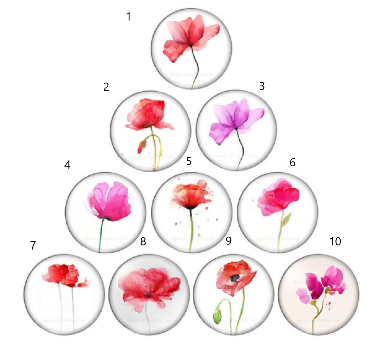 KA101 Kabošon kvietky  12 mm