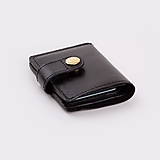 Pánske tašky - Puzdro na doklady a karty z pravej kože ZMEJSS (Čierna + uzatváranie na nit) - 13742035_