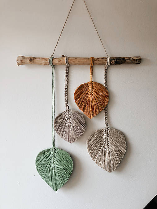 Dekorácie - Macrame listy - 13742015_