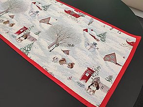 Úžitkový textil - Vianočná štóla ZIMNÁ PRÍRODA - 13742178_