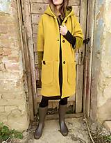 Bundy a kabáty - Vlnený oversize kabát s kapucňou - 13742297_