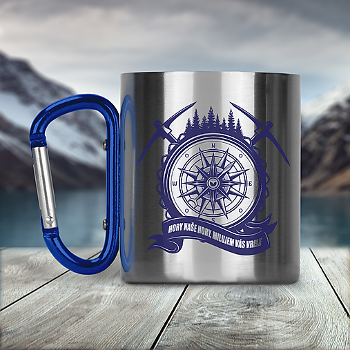 Nádoby - HORY NAŠE HORY, MILUJEM VÁS VRELE nerezový termo hrnček - 13740689_