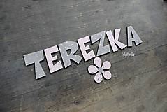 6cm dievčenské písmenká  vzor Terezka