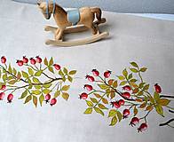 Úžitkový textil - Obrus na stôl-štóla-ručne maľovaná - 13745399_
