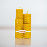 Svietidlá a sviečky - Sviečka zo 100% včelieho vosku - Točené tenké - Žlté - 13746520_