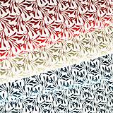 Textil - lístočky, 100 % bavlna Francúzsko, šírka 150 cm - 13744194_