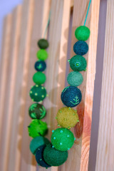 Náhrdelníky - plstený náhrdelník Zelený - 13746460_