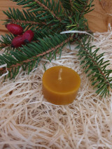Sviečky - Čajové sviečky z včelieho vosku - 13745347_
