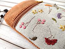 Peňaženky - Peňaženka XL Jesenné kvety (s kapsičkami) - 13744002_
