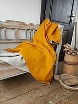 Úžitkový textil - Ľanová prikrývka Indian Summer - 13743699_