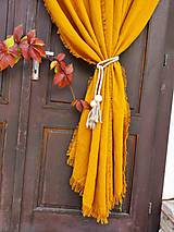 Úžitkový textil - Ľanový záves Autumn Vibes - 13743722_