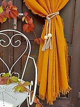 Úžitkový textil - Ľanový záves Autumn Vibes - 13743723_
