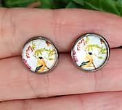 Náušnice - Náušničky vtáčiky 12 mm - 13747379_