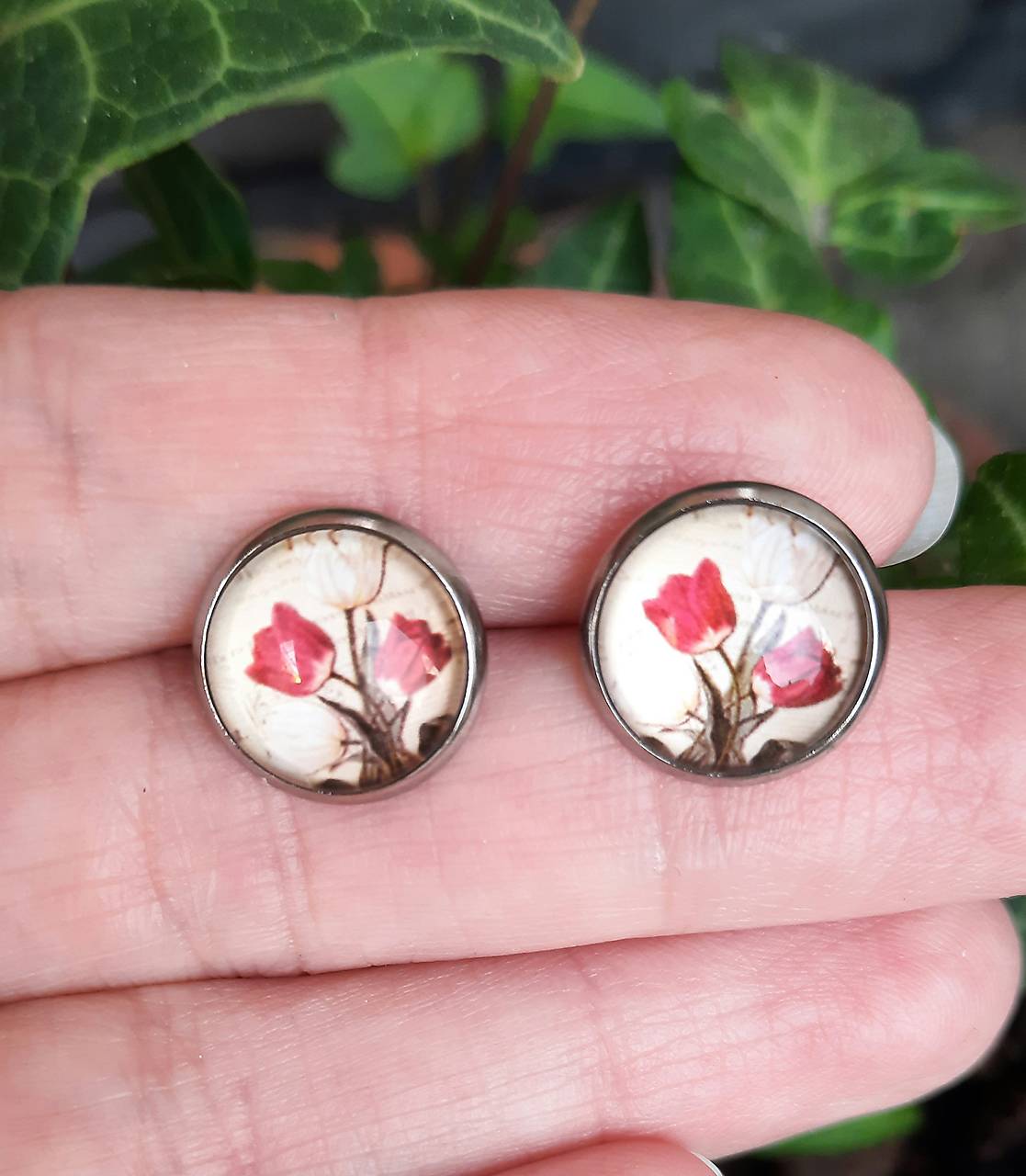 Náušničky tulipány 12 mm
