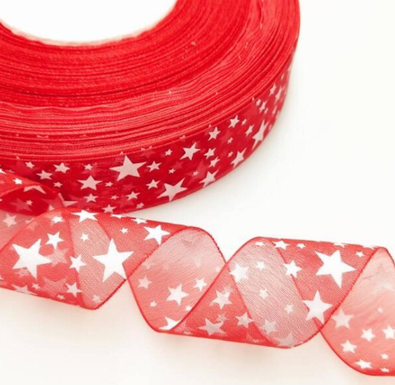 SS113 Stuha vianočná organzová 25 mm 