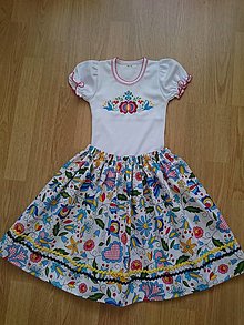Detské súpravy - Folkový set (Dĺžka sukne  30 cm + pestrofarebné tričko) - 13750690_