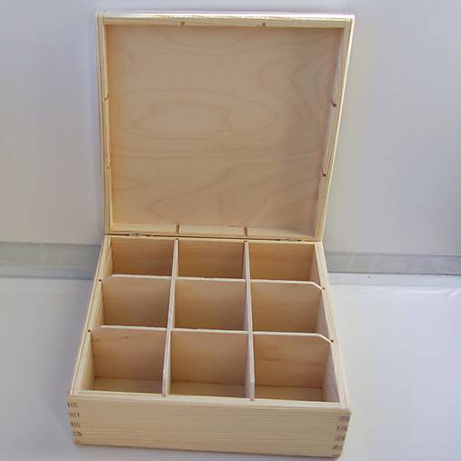 Polotovary - M 9-  Krabica 9 priečinková  (bez zapínania 22x24,7x7,5 cm) - 13752009_