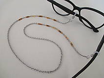 Iné šperky - Retiazka na okuliare - SRDCIA - zlato/medená - chir. oceľ - 13752323_