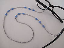 Iné šperky - Retiazka na okuliare - modrá - chirurgická oceľ - 13752452_