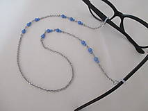 Iné šperky - Retiazka na okuliare - modrá - chirurgická oceľ - 13752455_