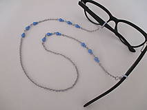 Iné šperky - Retiazka na okuliare - modrá - chirurgická oceľ - 13752456_