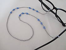 Iné šperky - Retiazka na okuliare - modrá - chirurgická oceľ - 13752464_