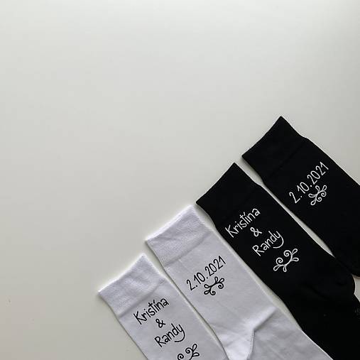 Maľované ponožky pre ženícha (a nevestu (obojstranné))