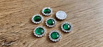 Komponenty - Štrasový kruh - 15 mm - Emerald - 13754299_