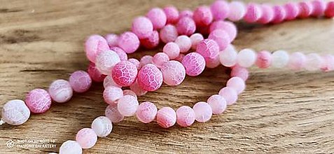 Minerály - Achátové korálky - Ružové (10 mm) - 13755018_