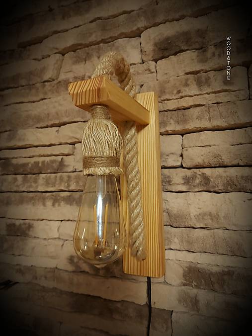 Retro svietidlá s lanom-Borovica s vypínačom a LED Vintage žiarovkou
