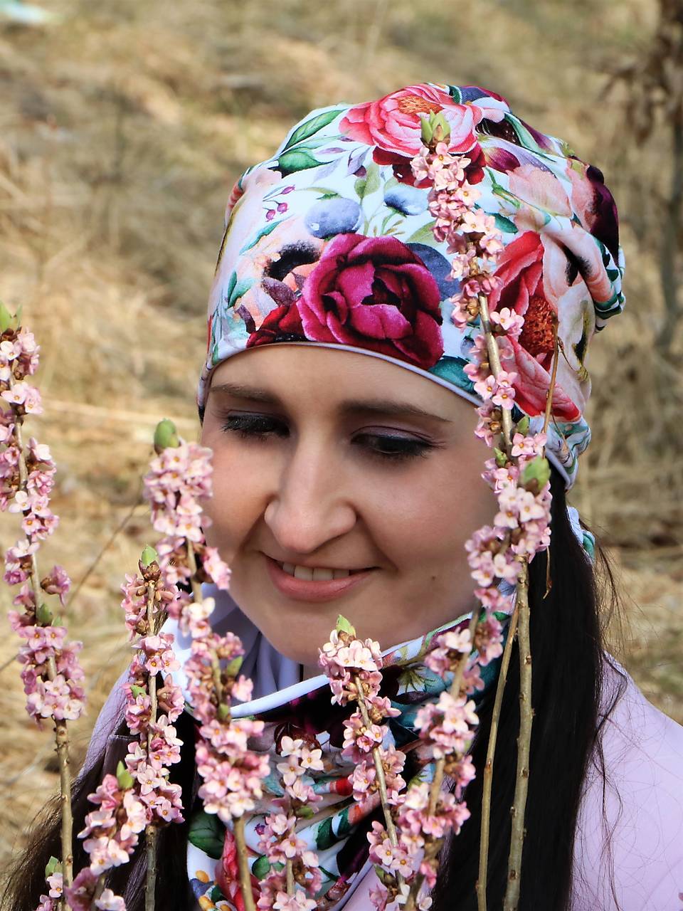 Ruže bambusová čiapka, nákrčník alebo set