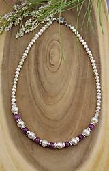 Náhrdelníky - perlya rubín náhrdelník luxusný - 13756598_