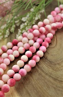 Minerály - jadeit ružovkavý korálky 10mm - 13756603_