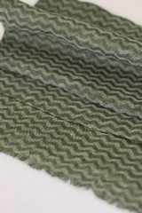 Pánske doplnky - Pánsky zelený vzorovaný šál zo 100% ľanu "Jasper" - 13758129_