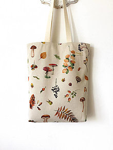 Nákupné tašky - Taška jesenné hríbiky - 13758567_